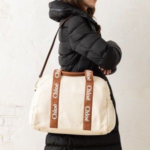 Chloe Bag Shoulder Mothers Brown Beige Pouch Ivory Pad Bag White